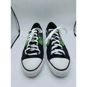Converse Cons Graphic Print Mens Size 8.5 / Wmns 10.5 Black Green White 142992C